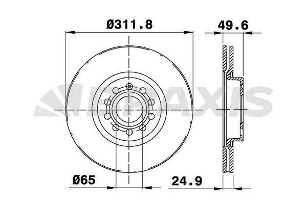 Fren Disk Ayna Ön Sağ ve Sol BRAXIS AE0025