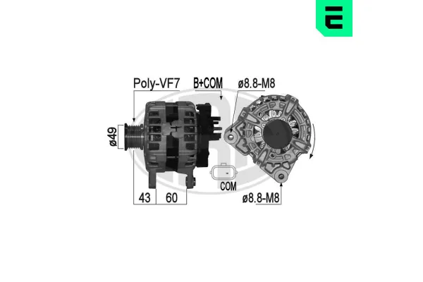 Alternatör  Nissan X-Trail (T32)(04.2014->)  ERA 209292