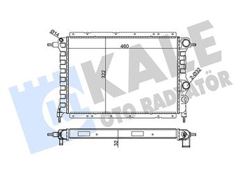 Su Radyatörü  KALE 162500  A2015004603 7700754854 77 00 754 854 7700757854 77 00 757 854