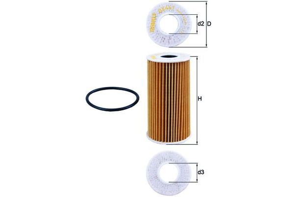 Yağ Filtresi  Opel Movano P.Van / Minibüs (2004->)  MAHLE OX 441D