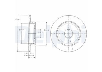 Fren Disk Ayna Arka Sağ ve Sol DELPHI BG3131  432065F001 43206-5F001