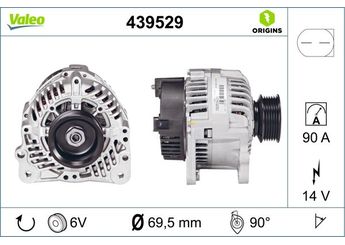 Alternatör  VALEO 439529  21903025J 74903025K 1516463R 074903025K