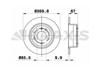 Fren Disk Ayna Arka Sağ ve Sol BRAXIS AE0652  569101