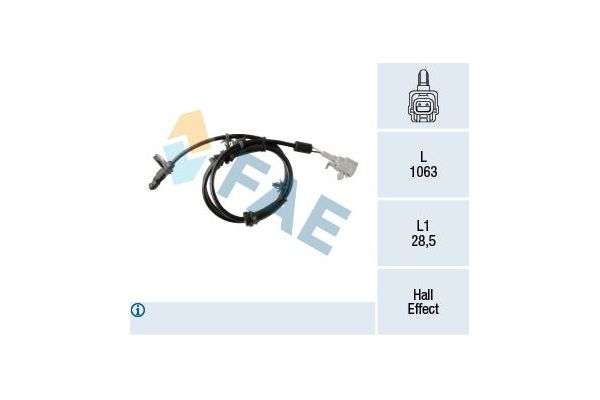 Abs Sensörü Arka Sağ veya Sol Nissan Qashqai +2 (J10)(08.2008->)  ZEGEN ZAS1267