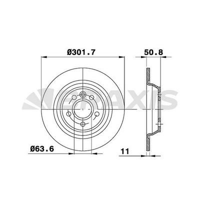 Fren Disk Ayna Arka Sağ ve Sol Land Rover Range Rover Evoque (2011->)  BRAXIS AE0102