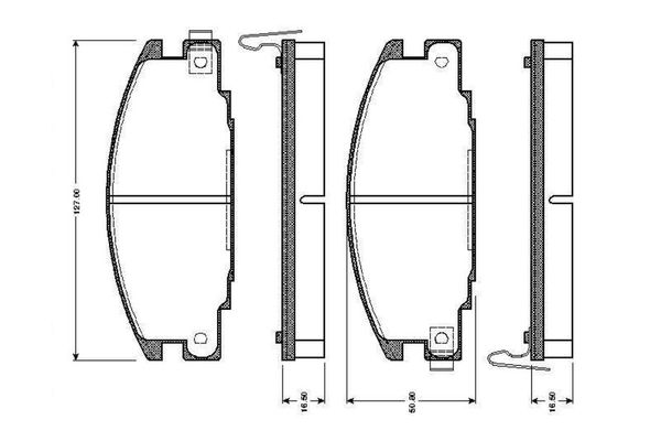 Fren Disk Balata Ön Opel Campo (1992->)  BOSCH 0 986 TB2 011