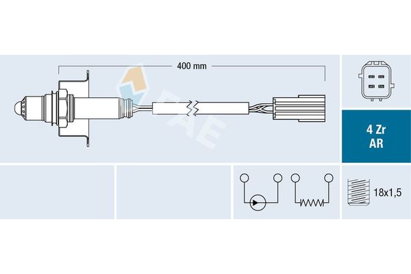 Oksijen (Lambda) Sensörü  Nissan Murano (Z51)(06.2008->)  FAE 75613