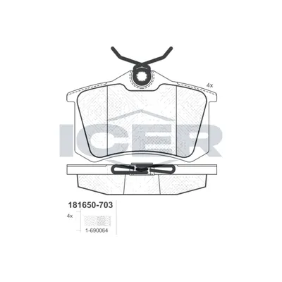 Fren Disk Balata Arka Citroen C3 (09.2009->)  RENAULT ORJINAL 7701206784