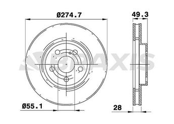 Fren Disk Ayna Ön Sağ ve Sol BRAXIS AE0323  4351220590 4351220601