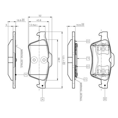 Fren Disk Balata Arka Renault Vel Satis (BJ0)(02.2002->)  BOSCH 0 986 TB2 410
