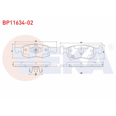 Fren Disk Balata Ön Opel Corsa E (2014->)  VEKA BP11634-02