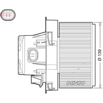 Kalorifer Motoru  Peugeot 207 SW (07.2007->)  DENSO DEA21012