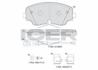 Fren Disk Balata Ön VALEO 672083  5WA698151B 5WA698151M 5WA698151R
