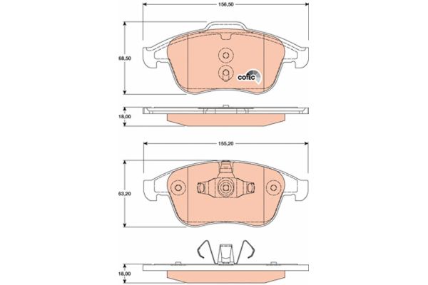 Fren Disk Balata Ön TRW GDB1808