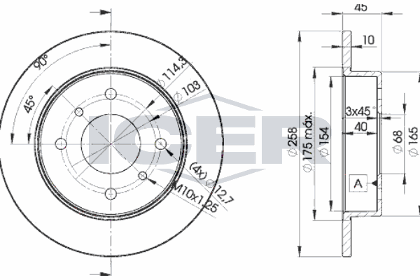 Fren Disk Ayna Arka Sağ ve Sol Nissan Primera 4 Kapı/ Traveller [SW] (P10/W10)(1989->)  WALBURG WBD1169