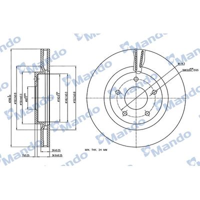 Fren Disk Ayna Ön Sağ ve Sol MANDO MBC035160