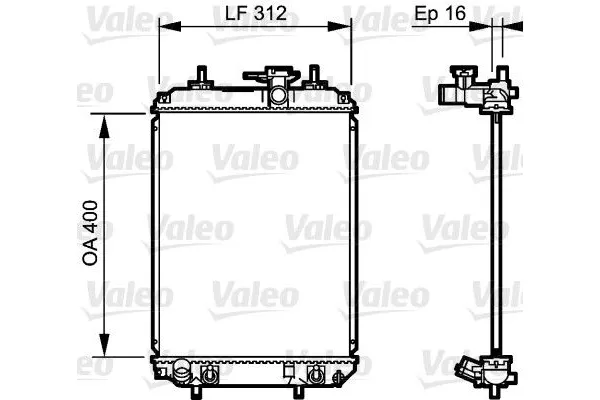 Su Radyatörü  Daihatsu Sirion (M3...)(2005->2013)  VALEO 735259