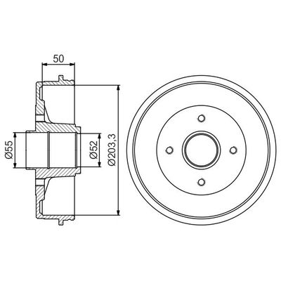 Kampana Arka Sağ veya Sol Renault Laguna (B56)(04.1998->)  BOSCH 0 986 477 171