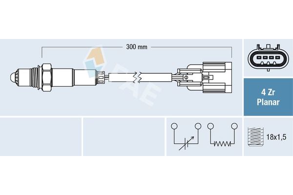 Oksijen (Lambda) Sensörü  Hyundai Sonata (NF)(2005->)  FAE 77669