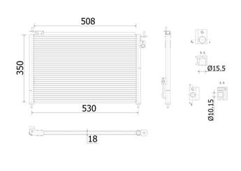 Klima Radyatörü  MAHLE AC 910 000S  80100S6FE012 80110S6FE01