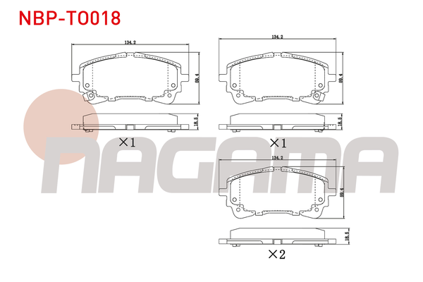 Fren Disk Balata Ön Toyota Yaris Cross (2021->)  NAGAMA NBP-TO018