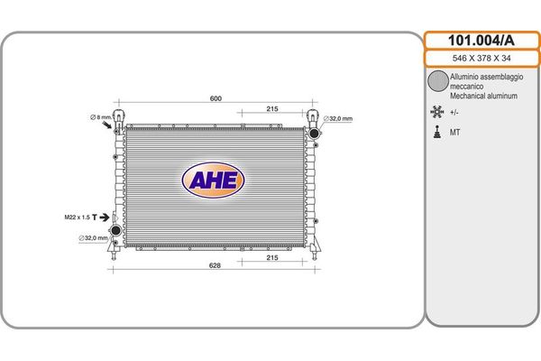 Su Radyatörü  Alfa Romeo 145 (1994->)  MGA 80788