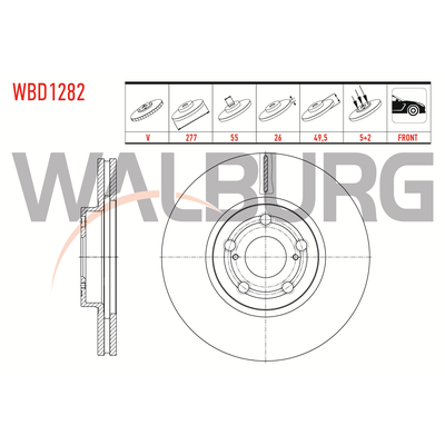 Fren Disk Ayna Ön Sağ ve Sol WALBURG WBD1282