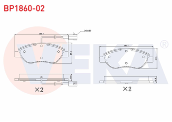 Fren Disk Balata Ön VEKA BP1860-02  