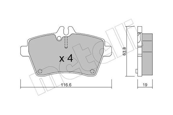 Fren Disk Balata Ön Mercedes A -Serisi (BM 169)(06.2004->)  LEO L10-1357