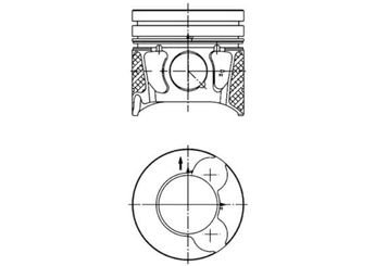 Piston (85.00MM-0.60)  NÜRAL 87-71788-060  3M5Q6K108 628R1 0628 R1 1231983 1 231 983 3M5Q6K108BA 3M5Q-6K108-BA 9647905880 96 47 905 880 9652773780 96 52 773 780