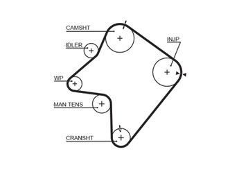 Triger Kayışı  GATES 5354XS  RF7112205 RF71-12-205 RF7912205 RF79-12-205