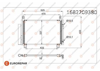 Klima Radyatörü  EUROREPAR 1682209380  1682209380 8846052130 8846052090