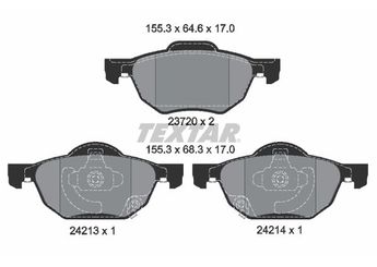 Fren Disk Balata Ön TEXTAR 2372001  45022SEAE01 45022SEAEZ1