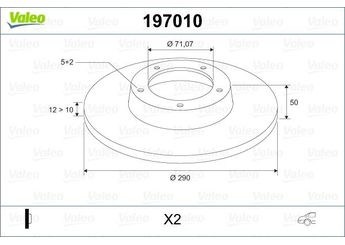 Fren Disk Ayna Arka Sağ ve Sol VALEO 197010  4246P9 424914 4249-14