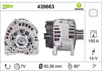 Alternatör  VALEO 439663  8200795452 7711497533