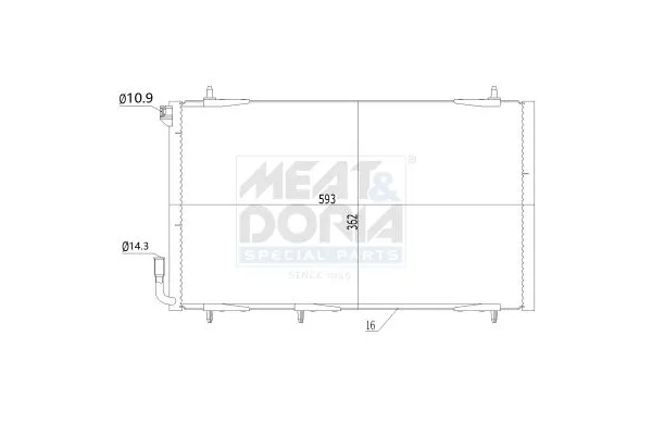 Klima Radyatörü  Peugeot 206 Sedan (09.2006->)  VEKA 43-3306