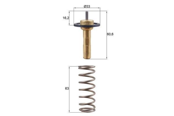 Termostat  Volvo C70 Cabriolet (12.2005->)  MAHLE TX 311 90D