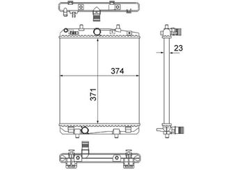 Su Radyatörü  MAHLE CR 2035 000S  17118586321 1330P2 1330P3 16400YV020 16400YV010