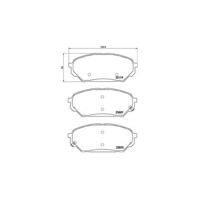Fren Disk Balata Ön Hyundai H-1 (2008->)  MAGNETI MARELLI 363700430071