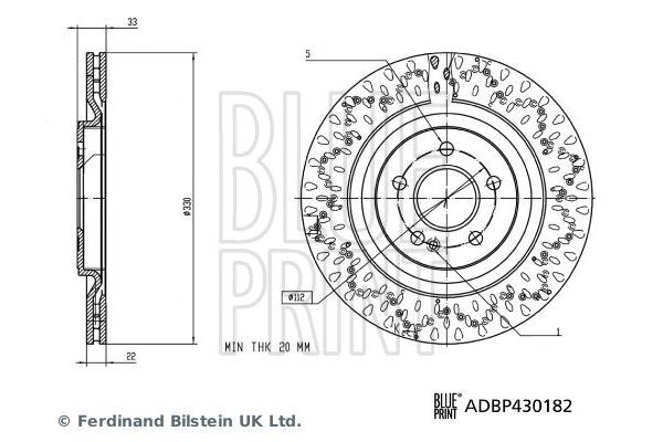 Fren Disk Ayna Arka Sağ ve Sol Mercedes CLA -Serisi (BM118)(03.2019->)  BLUE PRINT ADBP430182