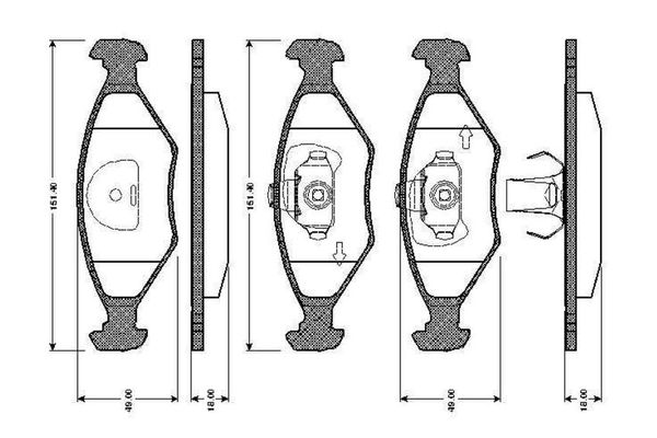 Fren Disk Balata Ön Fiat Palio (178)(06.1999->)  BOSCH 0 986 TB2 605