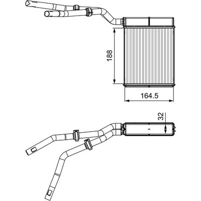 Kalorifer Radyatörü  Ford Kuga (CBV)(2008->)  VALEO 812359