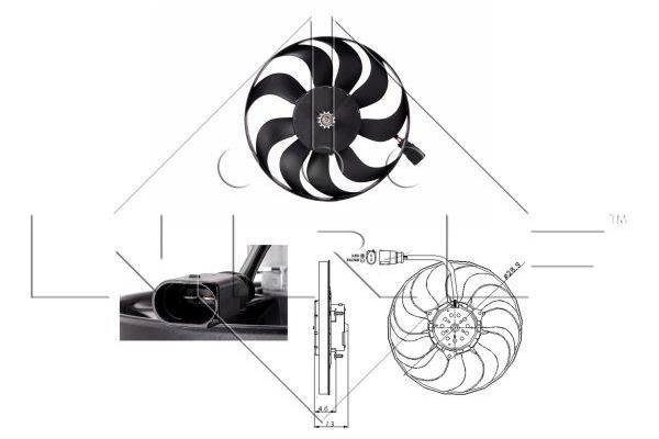 Radyatör Fan ve Motoru  Volkswagen Golf Plus V (5M1)(01.2005->2009)  DEYE DY9079