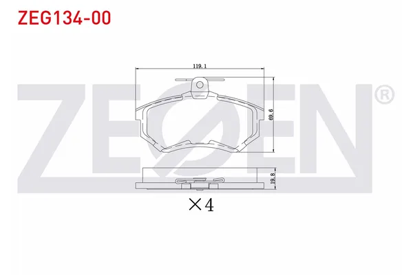 Fren Disk Balata Ön Volkswagen Golf III Cabriolet (1E7)(09.1993->1998)  ZEGEN ZEG134-00