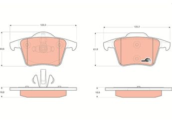 Fren Disk Balata Arka TRW GDB1566  30793093 274330 274512 274528 2743300 2745280 307930930