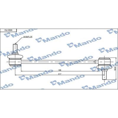 Viraj Demir Askı Rotu Arka Sağ veya Sol Chevrolet Lacetti HB (2005->)  MANDO SLD0003