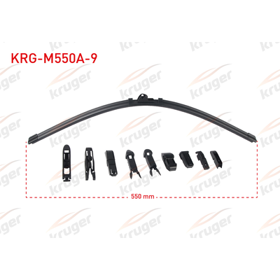 Silecek Süpürgesi Ön Muz Tip 550 mm - 22 inç KRUGER M550A-9