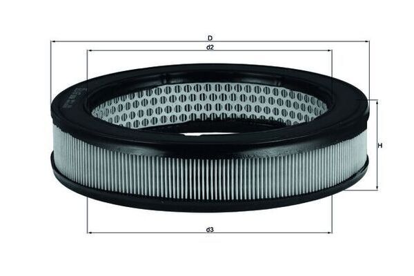 Hava Filtresi  Nissan Sunny Lim. (N13)(08.1986->)  MAHLE LX 67