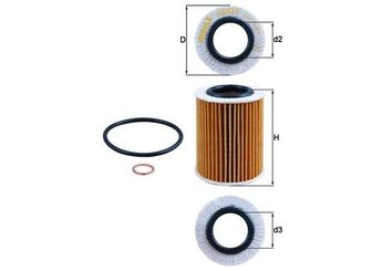 Yağ Filtresi  MAHLE OX 825D  11427635557 11427605342 11427611969 7605342 7611969 7635557