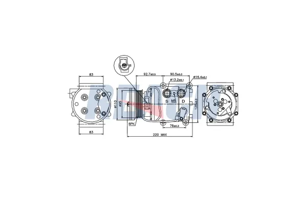 Klima Kompresörü  Ford Fusion (CBK)(2002->)  FORD ORJINAL YS4H19D629AF